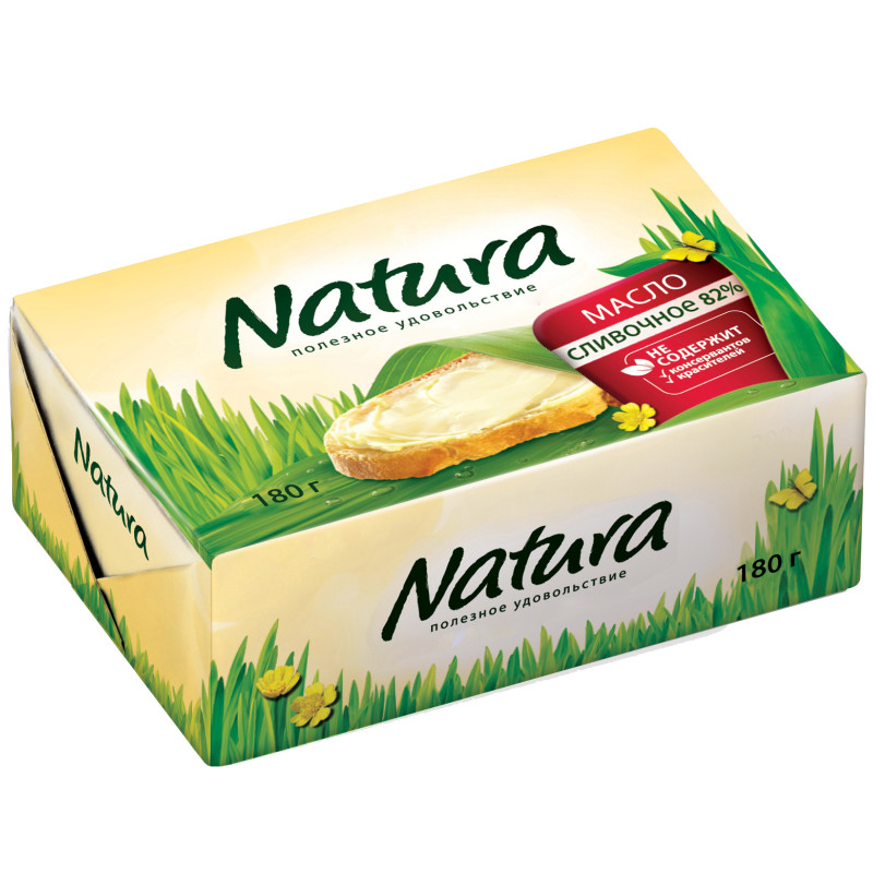 Масло Natura сливочное 82%, 180г — фото 2