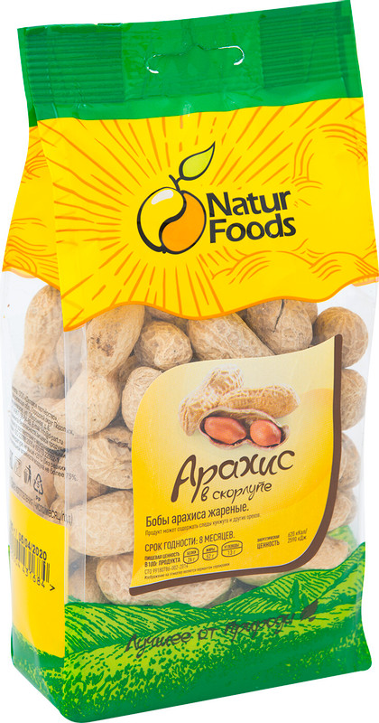 Арахис Naturfoods в скорлупе, 180г — фото 1