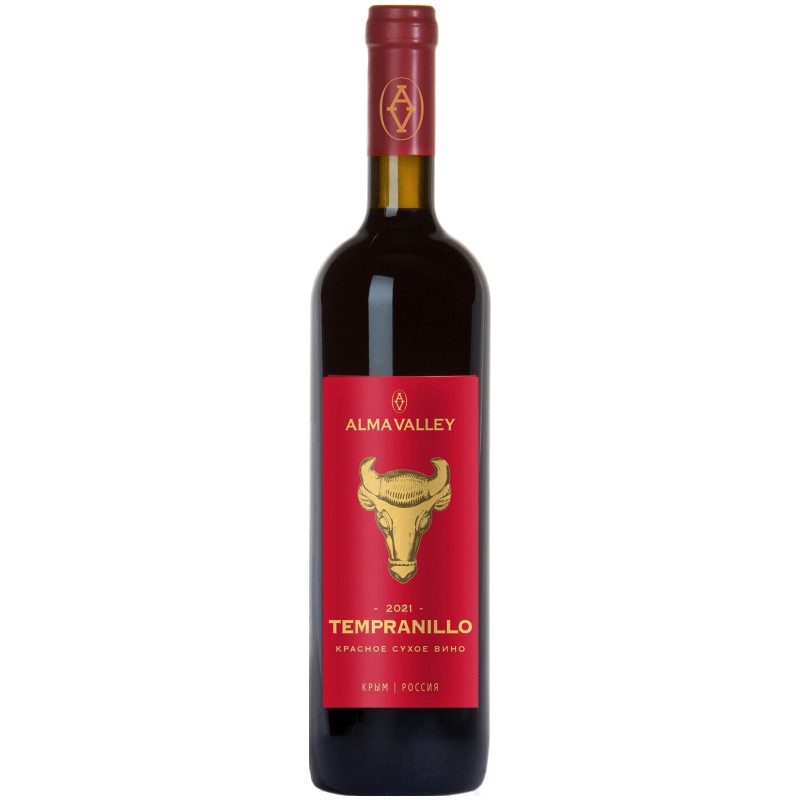Вино Alma Valley Темпранильо красное сухое 12.5%, 750мл