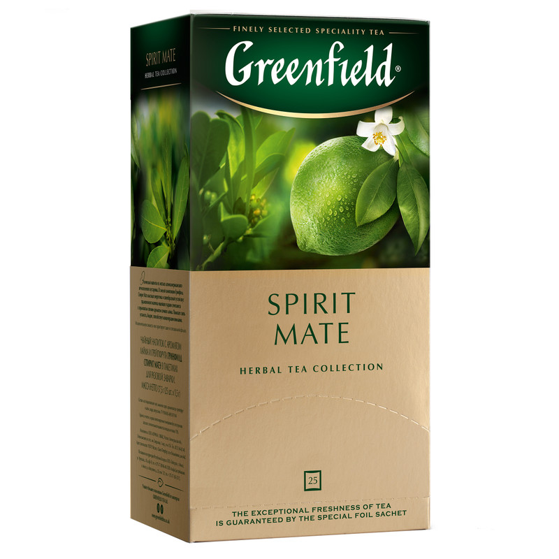 Чай Greenfield Spirit Mate травяной лайм-грейпфрут в пакетиках, 25х1.5г — фото 2