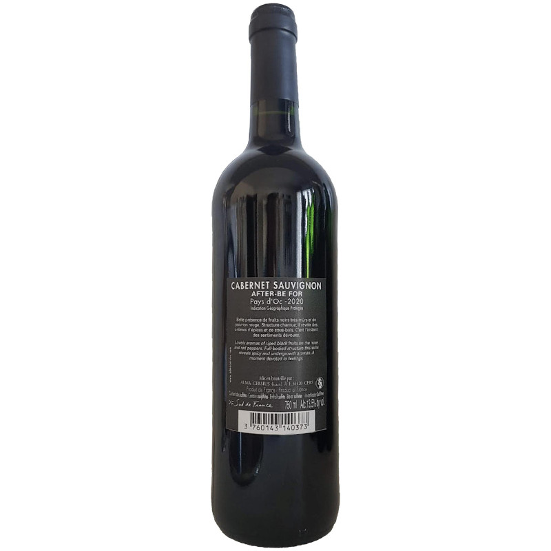 Вино After be for Каберне-Совиньон красное сухое, 750мл — фото 1