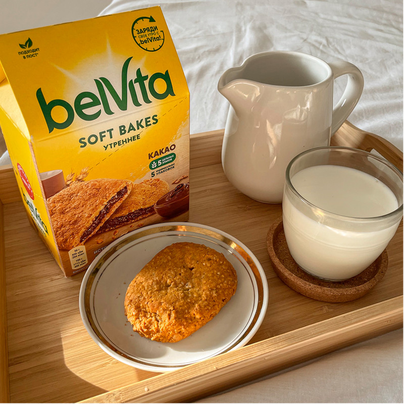 Печенье Belvita Утреннее софт бэйкс цельнозерновые злаки-какао, 250г — фото 5