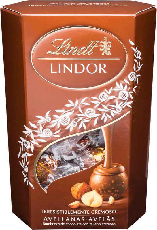 Конфеты Lindt Lindor из молочного шоколада с кусочками фундука, 200г