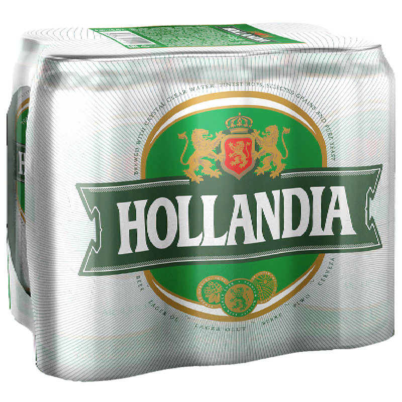 Пиво Hollandia светлое 4.8%, 6х450мл