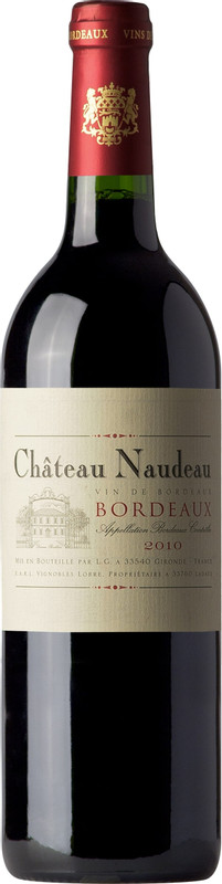 Вино Chateau Naudeau Бордо красное сухое 12.5%, 750мл