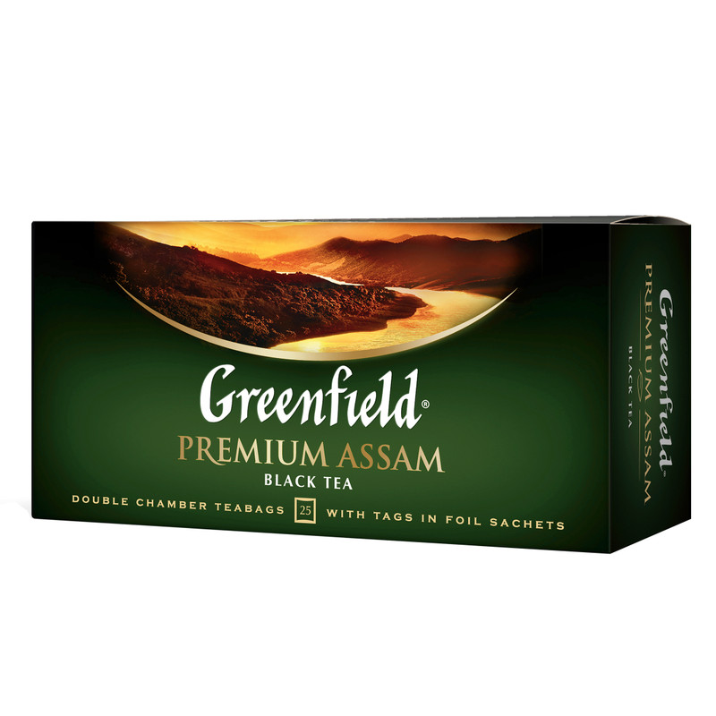 Чай Greenfield Ассам чёрный индийский в пакетиках, 25х2г — фото 1