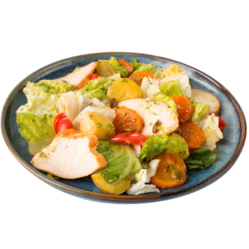 Салат с запеченной курицей овощами и соусом Разнотравье Зелёная Линия, 200г — фото 2