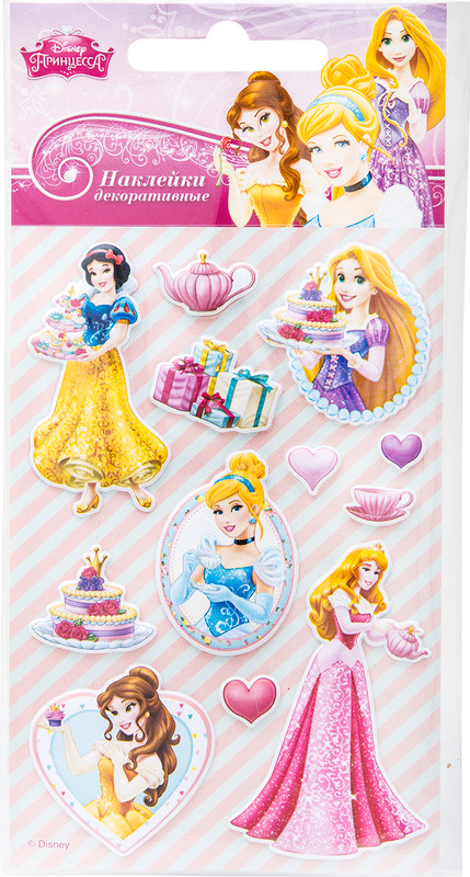 Наклейки Disney Принцессы декоративные яркие — фото 2