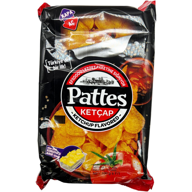 Чипсы Pattes картофельные со вкусом кетчупа, 100г