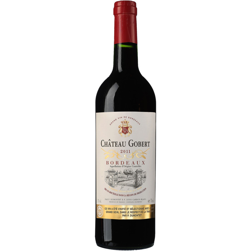 Вино Chateau Gobert Бордо красное сухое 13.5%, 750мл