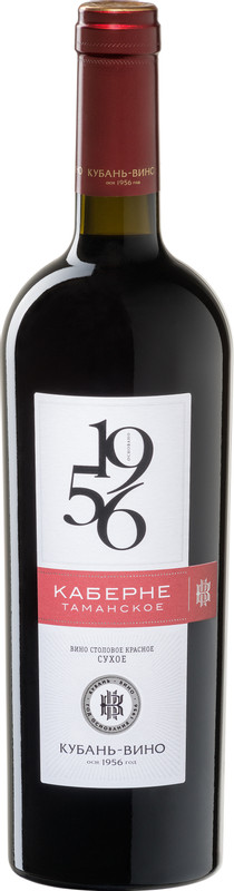 Вино Таманское Каберне столовое красное сухое 11-13%, 750мл