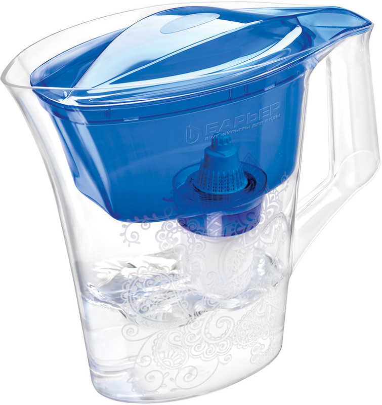 Фильтр-кувшин Барьер Танго для очистки воды синий с узором, 2.5л