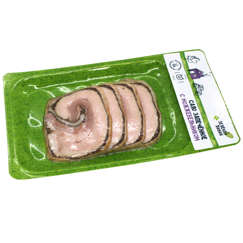 Сало Запеченное с можжевельником из шпика свиного Зелёная Линия, 100г — фото 1