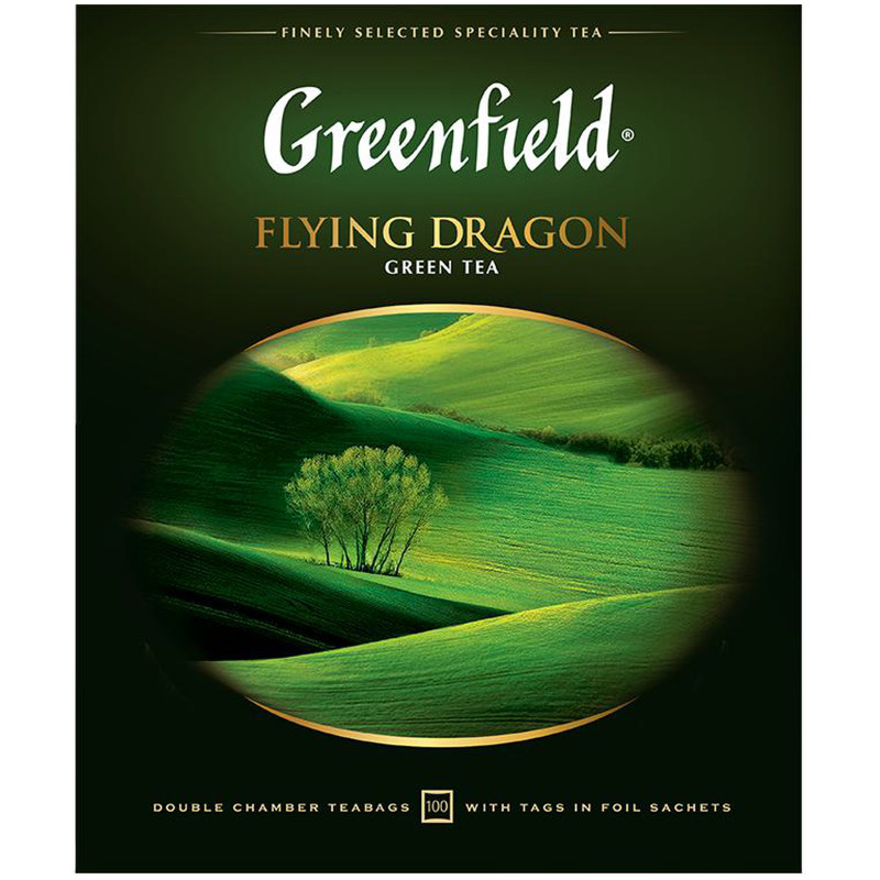 Чай Greenfield Flying Dragon зелёный в пакетиках, 100х2г