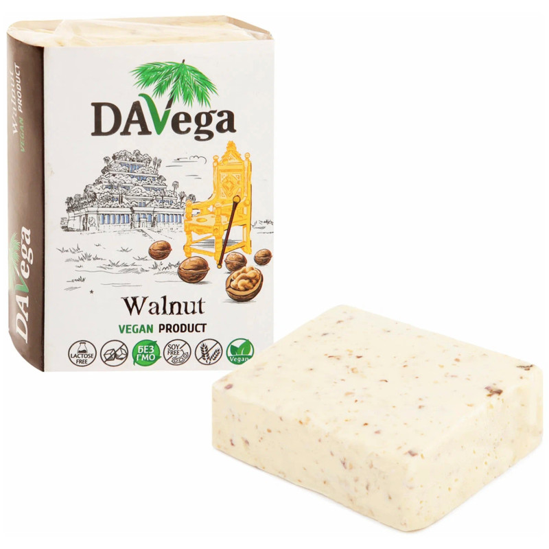 Продукт Davega веганский на основе кокосового масла с грецким орехом, 200г — фото 1