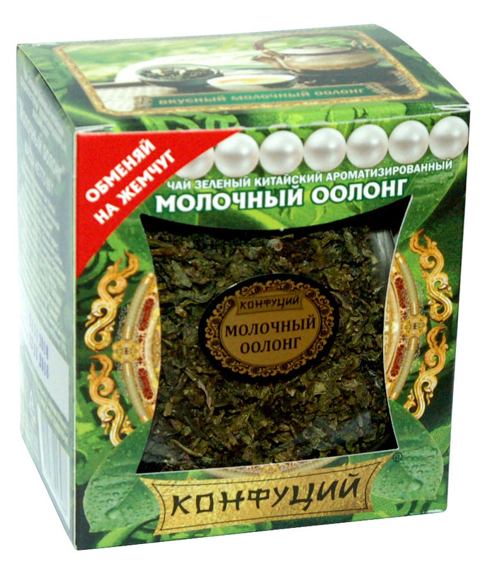 Чай Конфуций Молочный Оолонг зелёный высший сорт крупнолистовой, 65г — фото 1