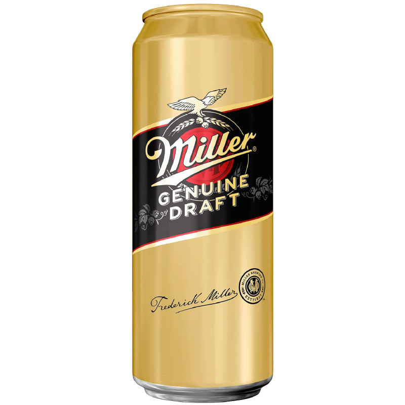 Пивной напиток Miller Дженьюин Драфт светлое пастеризованное 4.7%, 430мл