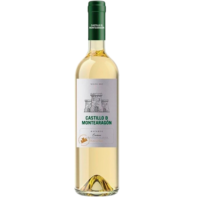 Вино Kastilo De Montearagon Макабео белое сухое 8.5-15%, 750мл