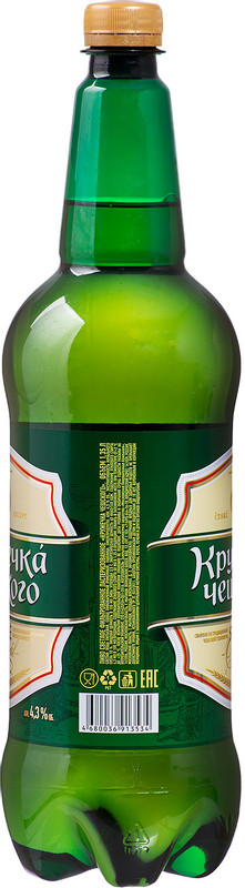 Пиво Кружечка Чешского светлое 4.3%, 1.35л — фото 1