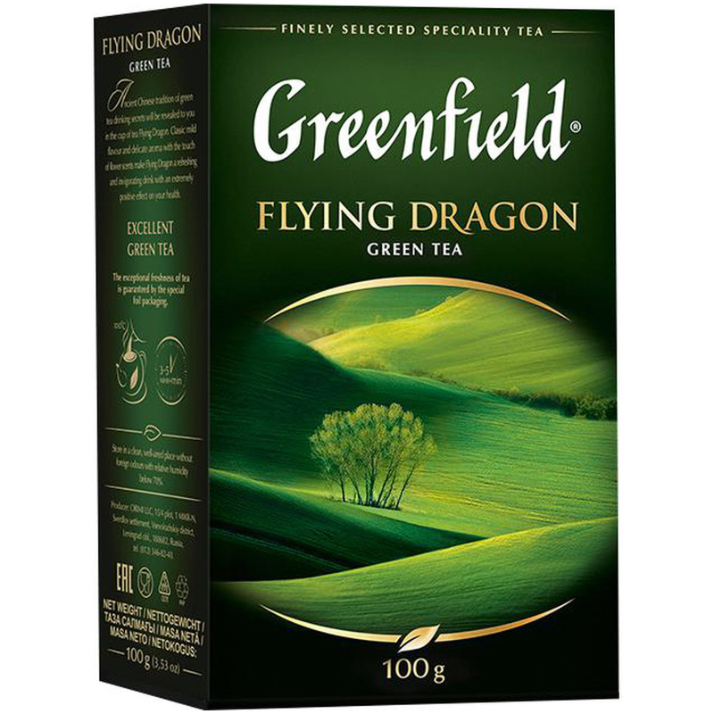Чай Greenfield Flying Dragon зелёный крупнолистовой, 100г — фото 2