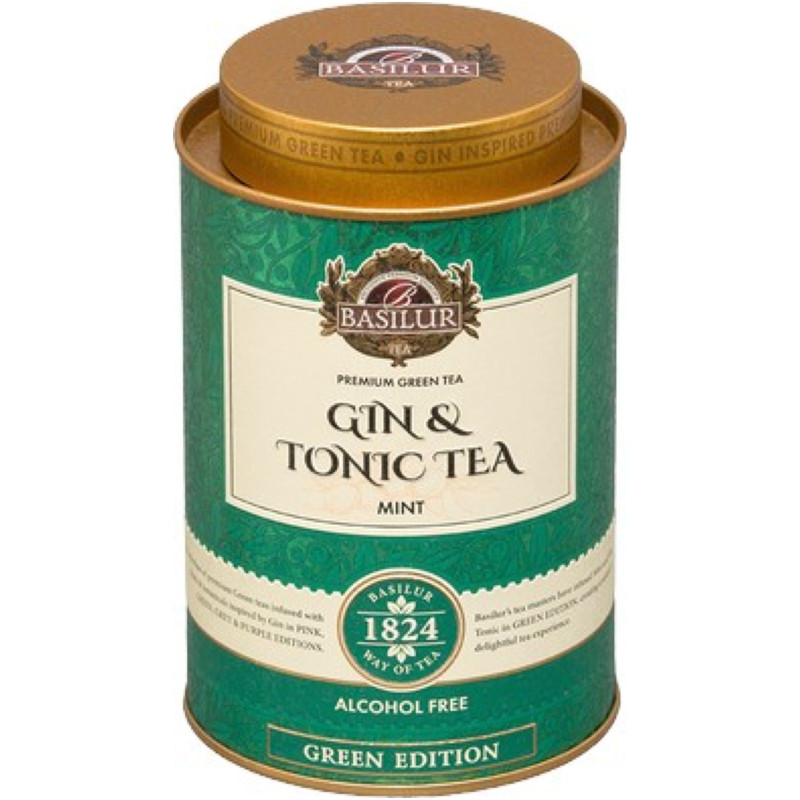 Чай Basilur Gin & Tonic Green Edition зелёный цейлонский и китайский листовой, 75г — фото 1