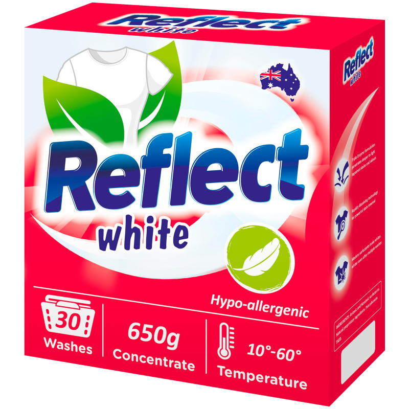 Порошок Reflect стиральный для белого концентрированный, 650г — фото 2