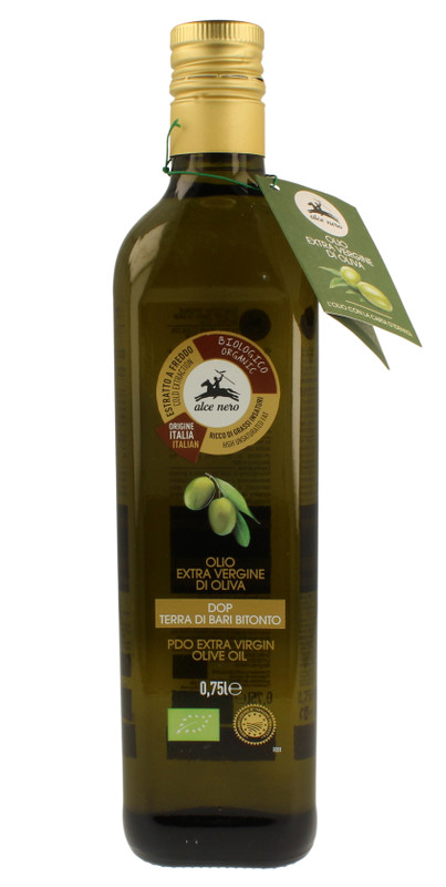 Масло оливковое Alce Nero Extra Vergine di Oliva DOP нерафинированное недезодорированное, 750мл