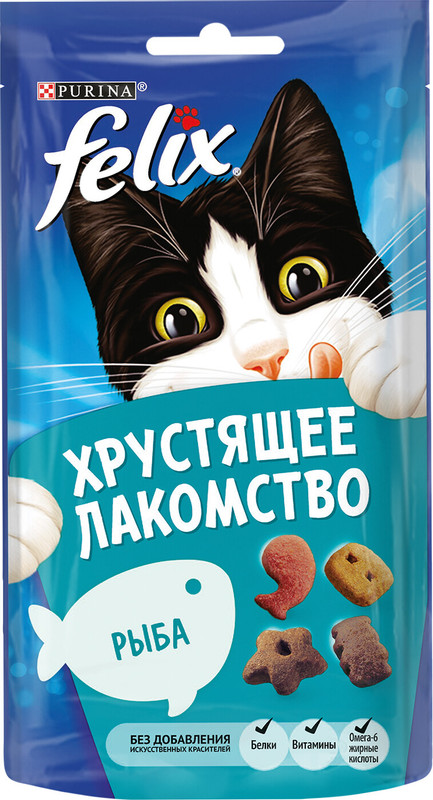 Лакомство Felix Party Mix Морской микс лосось-треска-форель для кошек, 60г — фото 1
