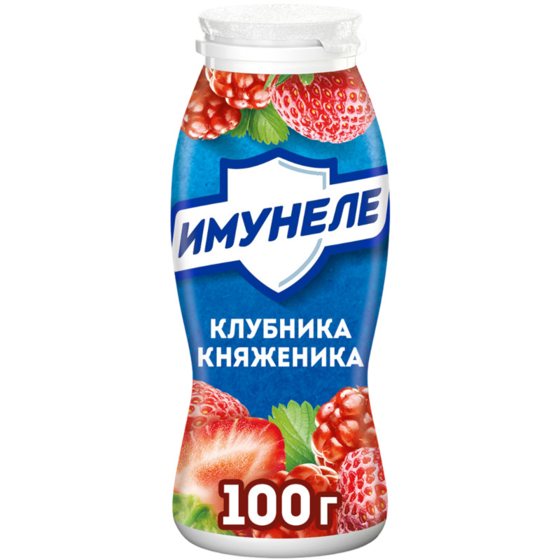 Напиток кисломолочный Имунеле Клубника-Княженика 1.2%, 100мл