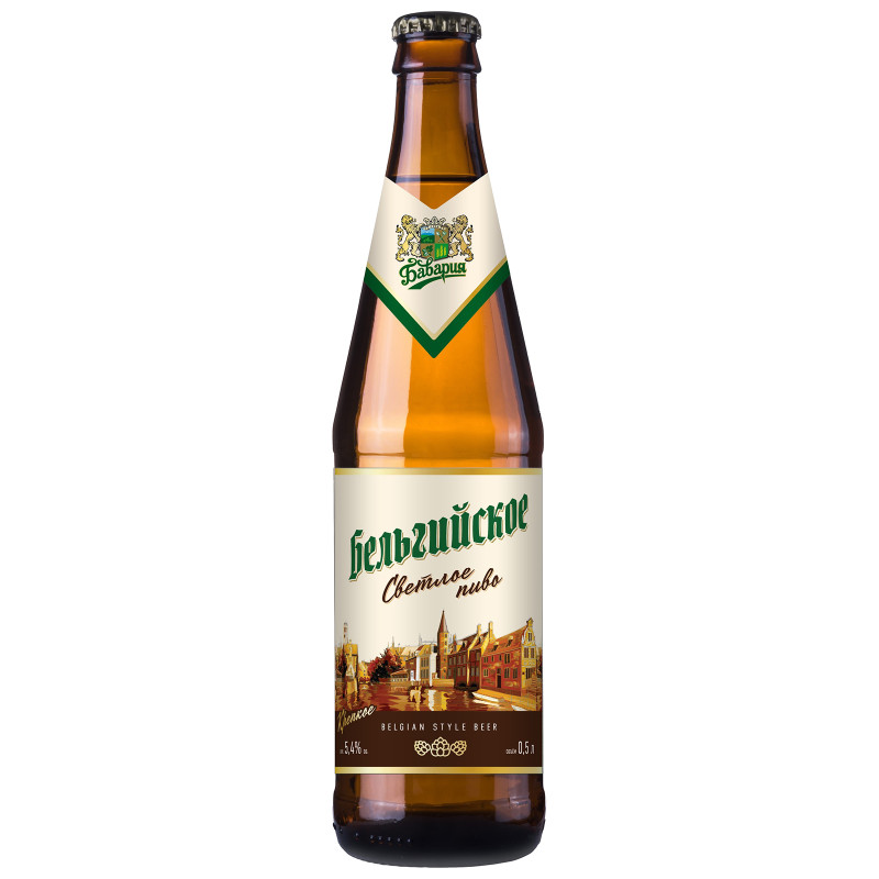 Пиво Bavaria Бельгийское светлое фильтрованное 5.4%, 500мл