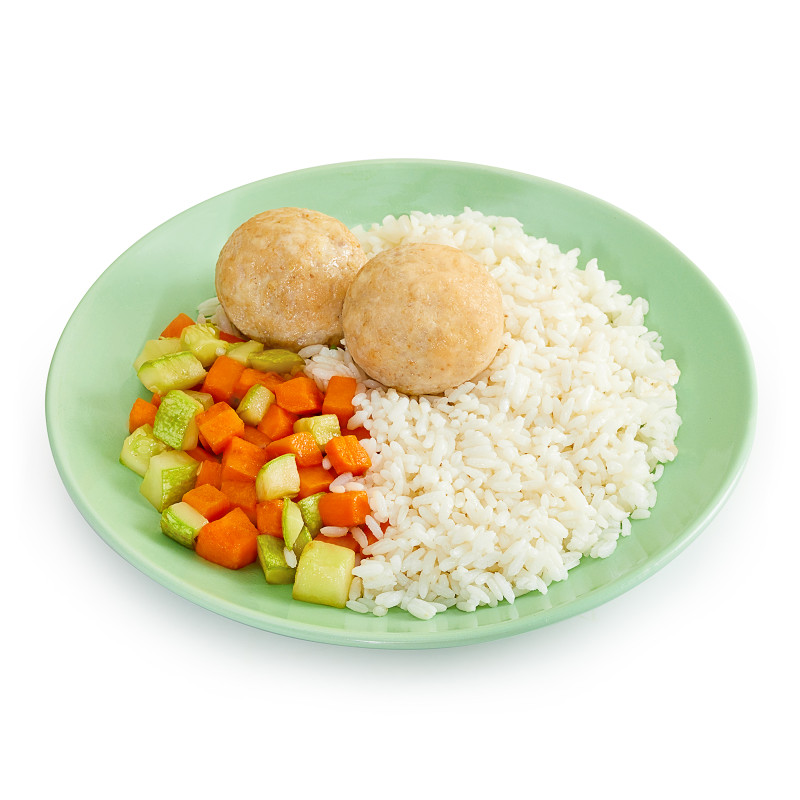Биточки куриные с рисом и овощами Шеф Перекрёсток, 250г  — фото 2