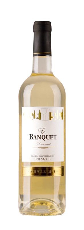 Вино Le Baanquet столовое белое полусладкое 11%, 750мл