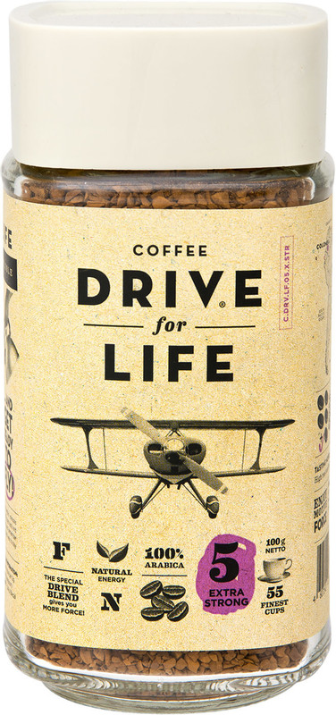 Кофе Drive For Life Extra Strong натуральный растворимый сублимированный, 100г — фото 2