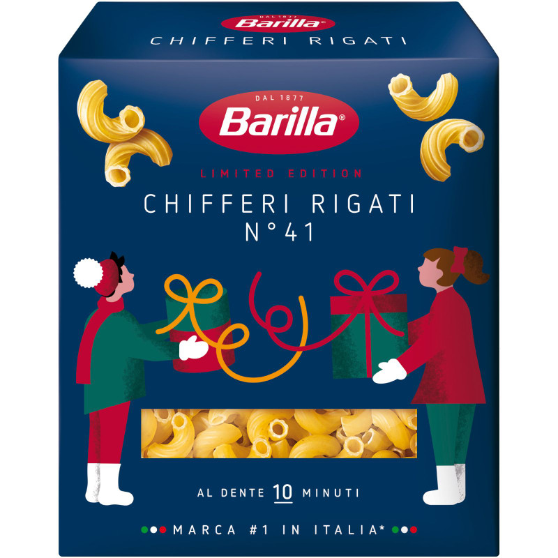 Макароны Barilla Chifferi Rigati n.41 из твёрдых сортов пшеницы, 450г