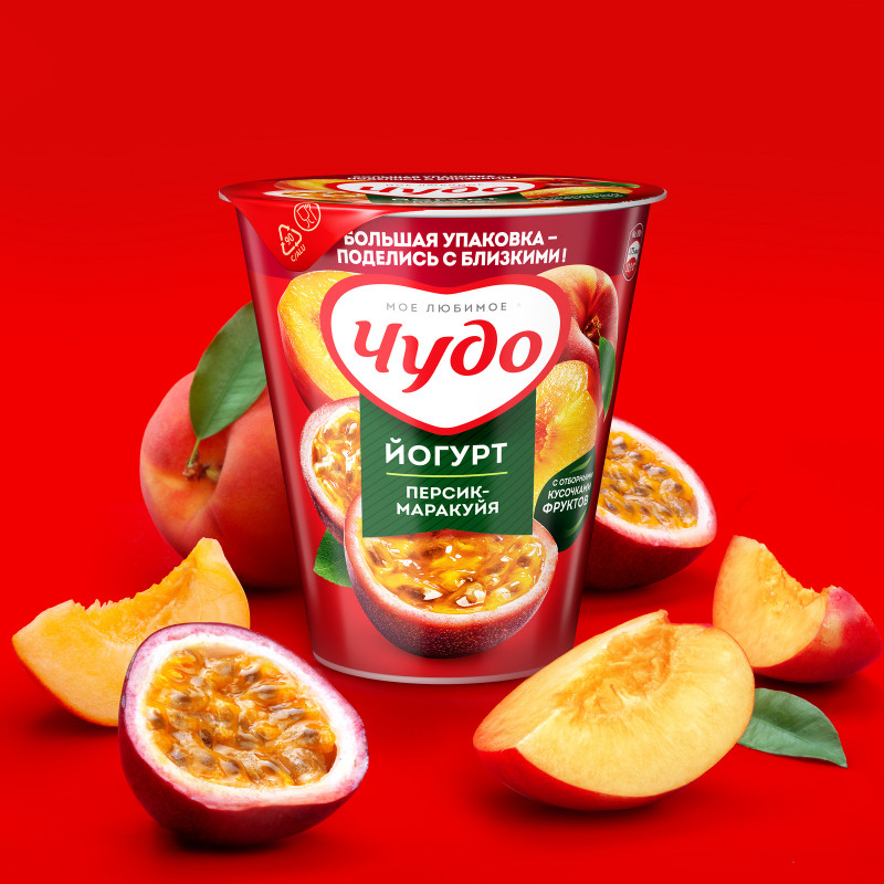 Йогурт Чудо персик-маракуйя 2%, 290г — фото 4