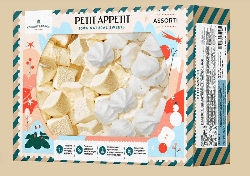 Набор кондитерских изделий Petit Appetit зефир и пастила, 470г — фото 3