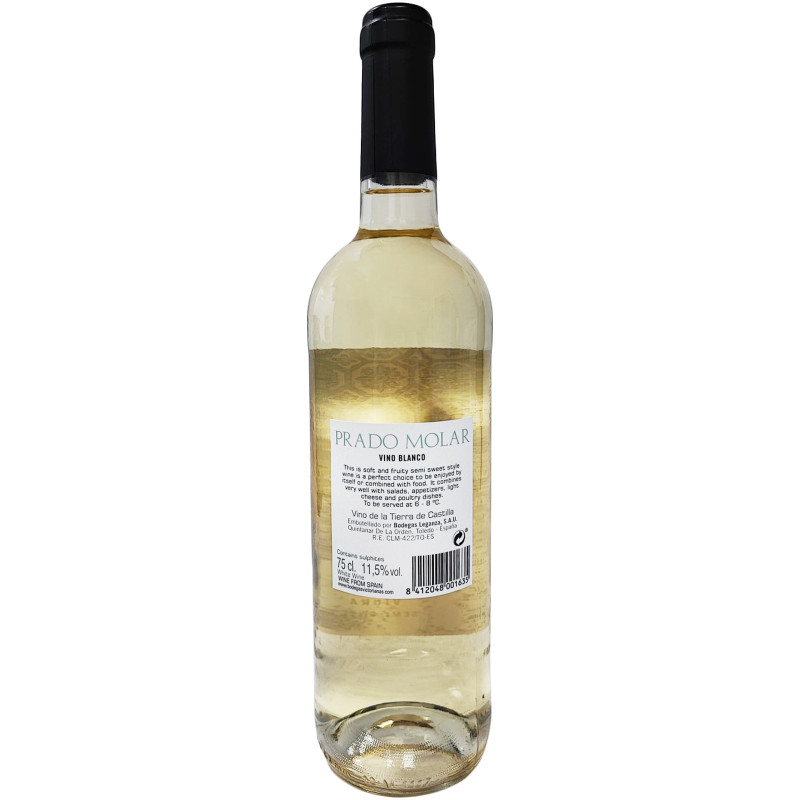 Вино Prado Molar Viura белое полусладкое, 750мл — фото 1