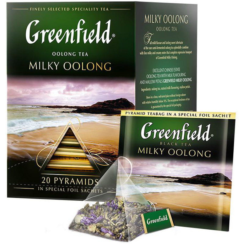 Чай Greenfield Молочный оолонг зелёный в пирамидках, 20х1.8г — фото 3