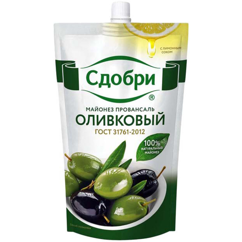 Майонез Сдобри Провансаль оливковый 50.5%, 330г