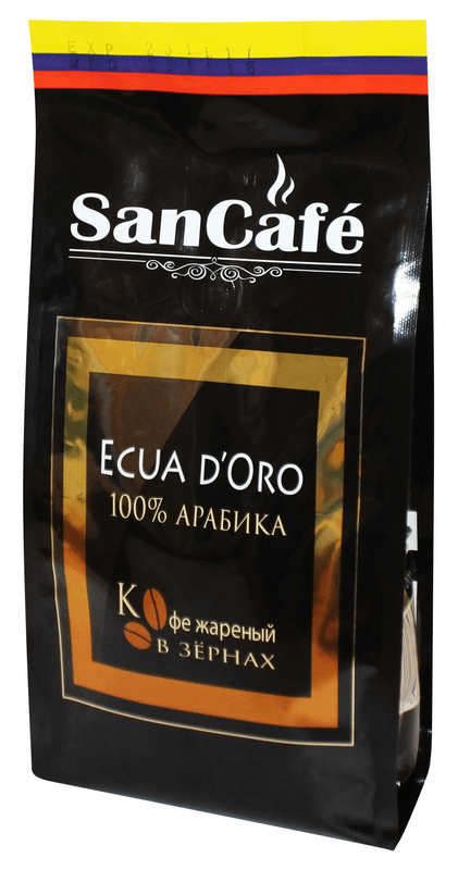 Кофе Sancafe Ecua d'Oro 100% Арабика в зёрнах, 500г