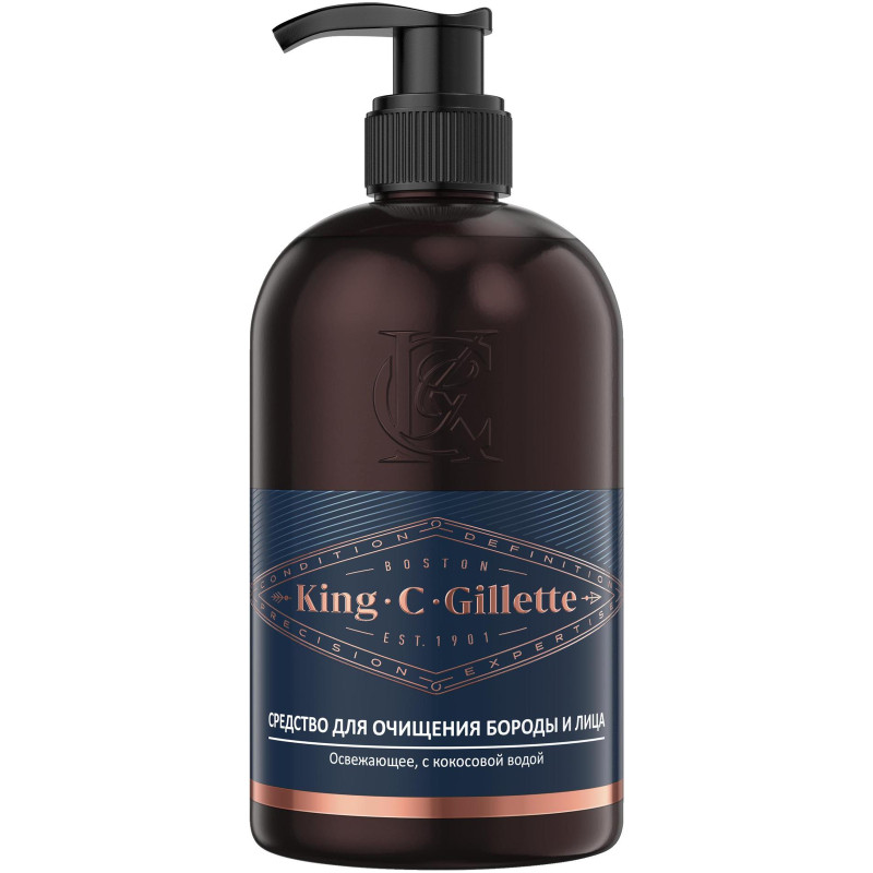 Средство для очищения бороды и лица King C. Gillette, 350мл