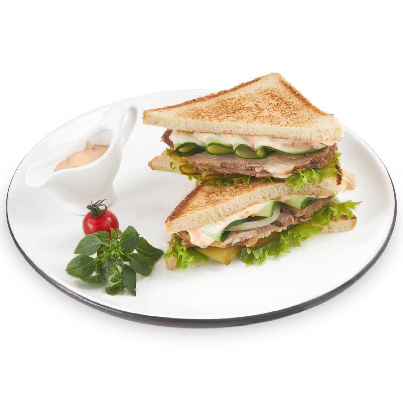 Клаб-сэндвич двойной с бужениной Шеф Перекрёсток, 130г — фото 2