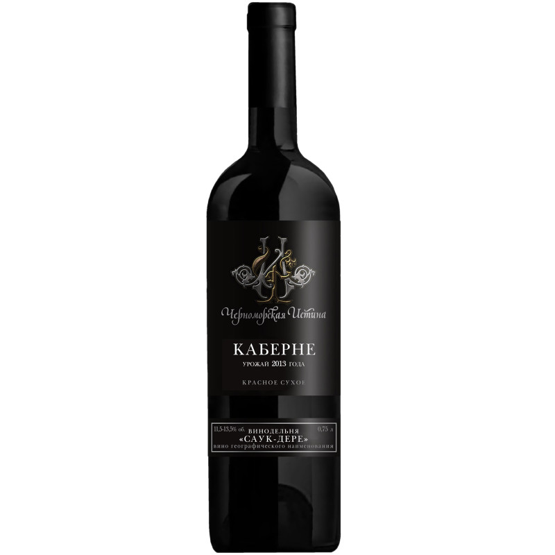 Вино Черноморская Истина Каберне красное сухое, 750мл