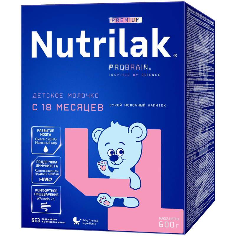 Смесь  Nutrilak Premium 4 молочная сухая от 18 месяцев, 600г