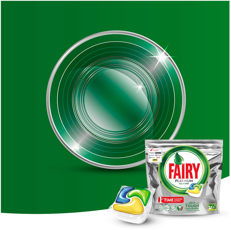 Таблетки Fairy Platinum All in 1 лимон, 37шт — фото 3