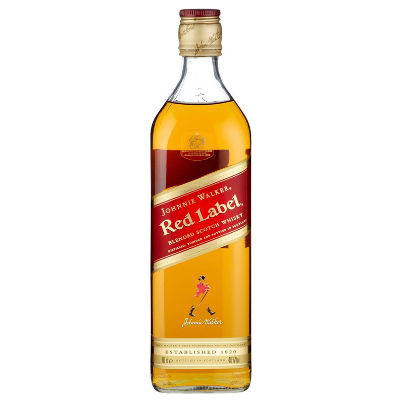 Виски Johnnie Walker Рэд Лейбл 40% в подарочной упаковке, 700мл + стакан