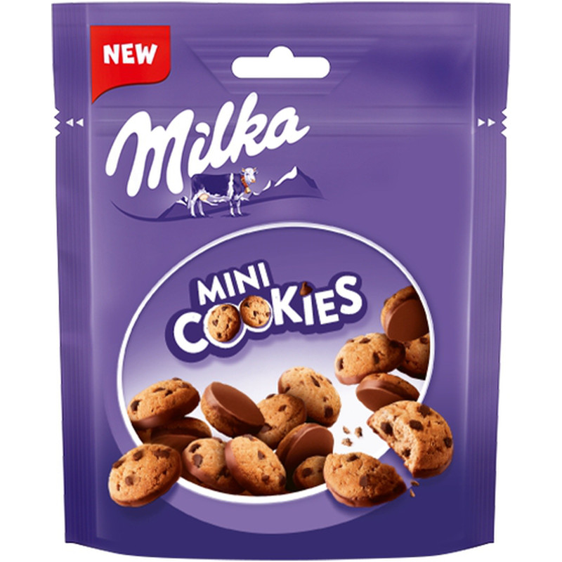 Печенье Milka Mini Cookies с кусочками шоколада, 100г