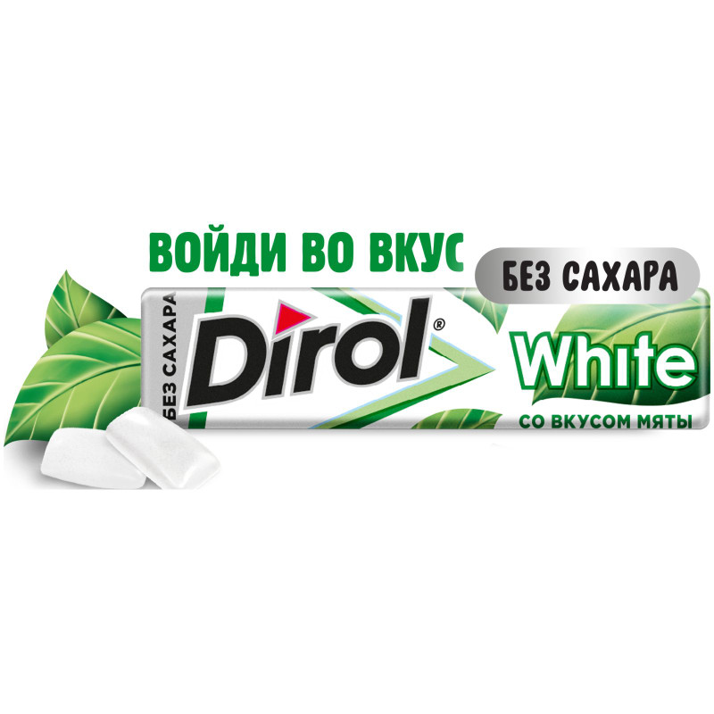 Жевательная резинка Dirol White Мята, 13.6г — фото 1