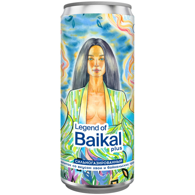 Напиток газированный Legend Of Baikal Plus со вкусом Хвои безалкогольный, 330мл — фото 1