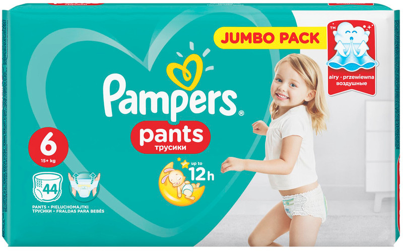 Подгузники-трусики Pampers Pants Extra Large р.6 16+кг, 44шт — фото 3